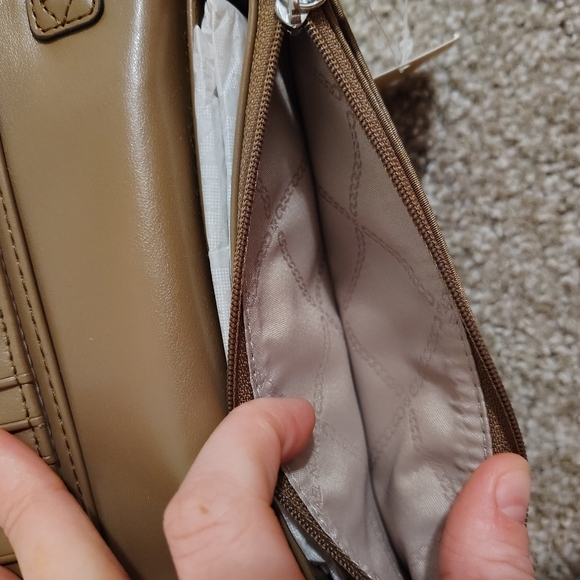 NWT Michael Kors Jetset Small Nylon Driftwood Smartphone Crossbody Bag - Picture 6 of 8